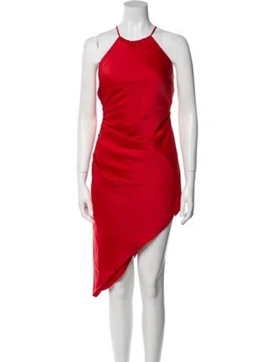 Pre-owned Nookie Halterneck Midi Length Dress W/ Tags In Red