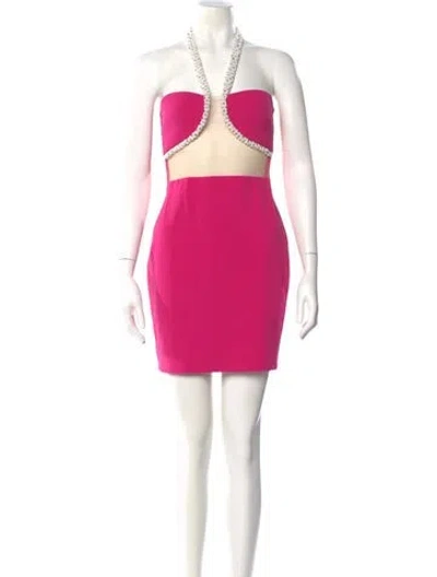 Pre-owned Nookie Halterneck Mini Dress In Pink