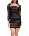 Nookie Illusion Sleeve Mini Dress In Black In Black