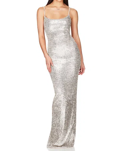 Nookie Lovers Nothing Gown In Silver In Grey