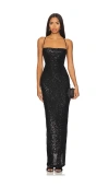 Nookie Lumina Lace Back Gown In 블랙