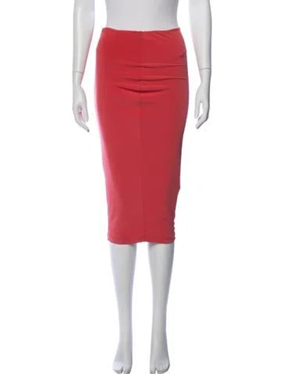 Pre-owned Nookie Midi Length Skirt In Red