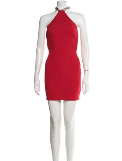 Pre-owned Nookie Mock Neck Mini Dress In Red