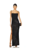 Nookie Monet Gown In 黑色