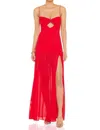 Nookie Monroe Gown Maxi Cutout In Flame Red
