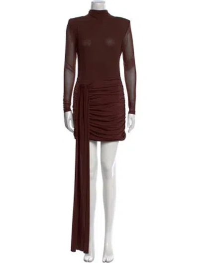 Pre-owned Nookie Nylon Knee-length Dress In Brown