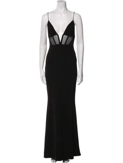 Pre-owned Nookie Nylon Long Dress In Black