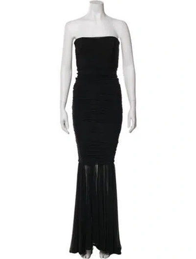 Pre-owned Nookie Nylon Long Dress In Black