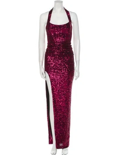 Pre-owned Nookie Nylon Long Dress In Pink