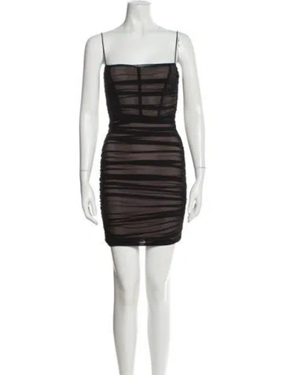 Pre-owned Nookie Nylon Mini Dress In Black