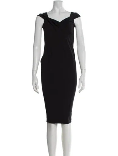 Pre-owned Nookie Off-the-shoulder Knee-length Dress W/ Tags In Black
