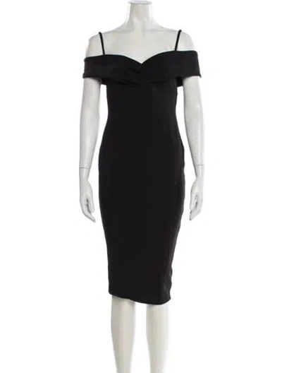 Pre-owned Nookie Off-the-shoulder Knee-length Dress W/ Tags In Gray