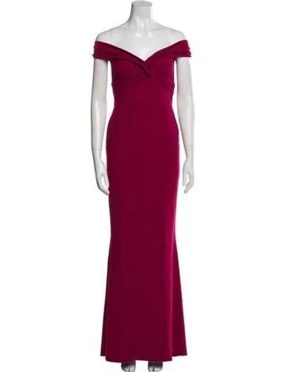 Pre-owned Nookie Off-the-shoulder Long Dress W/ Tags In Burgundy