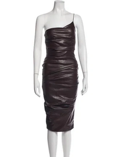 Pre-owned Nookie One-shoulder Knee-length Dress W/ Tags In Purple