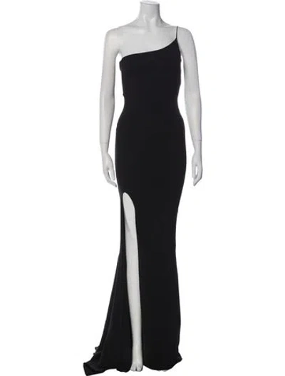 Pre-owned Nookie One-shoulder Long Dress In Black