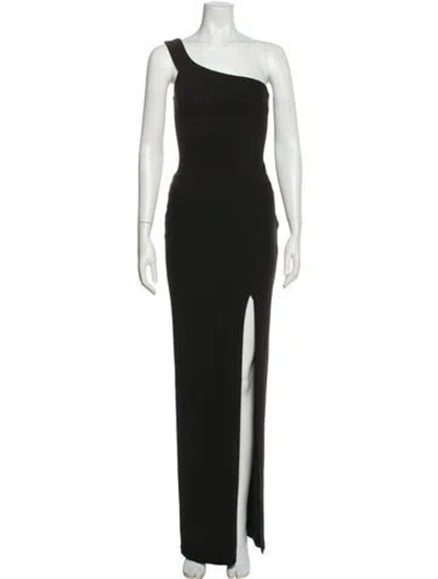 Pre-owned Nookie One-shoulder Long Dress In Black