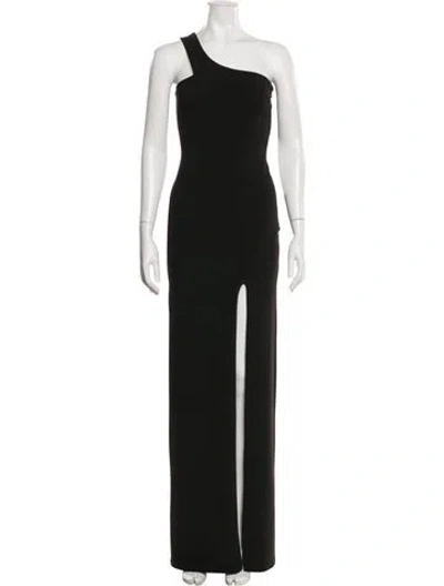 Pre-owned Nookie One-shoulder Long Dress In Black