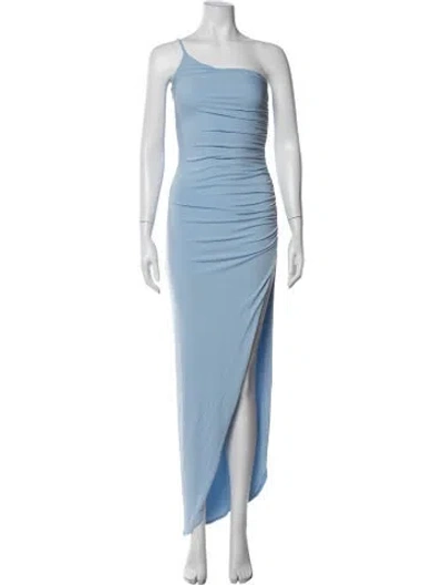 Pre-owned Nookie One-shoulder Long Dress In Blue