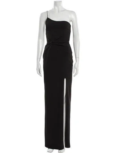 Pre-owned Nookie One-shoulder Long Dress In Gray