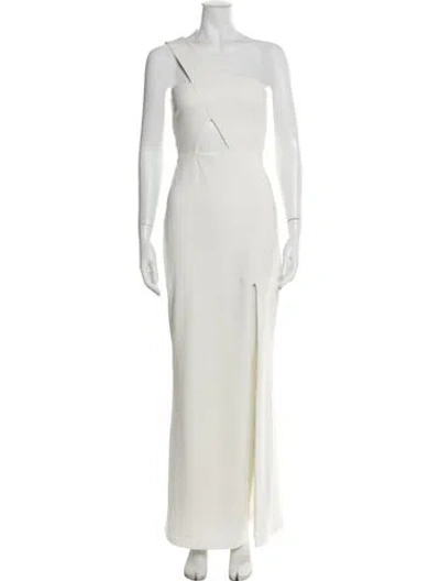 Pre-owned Nookie One-shoulder Long Dress In Neutral