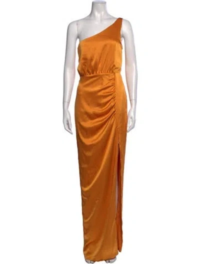 Pre-owned Nookie One-shoulder Long Dress In Orange