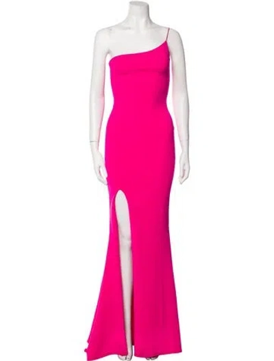 Pre-owned Nookie One-shoulder Long Dress In Pink