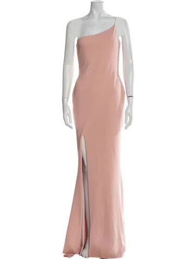 Pre-owned Nookie One-shoulder Long Dress In Pink