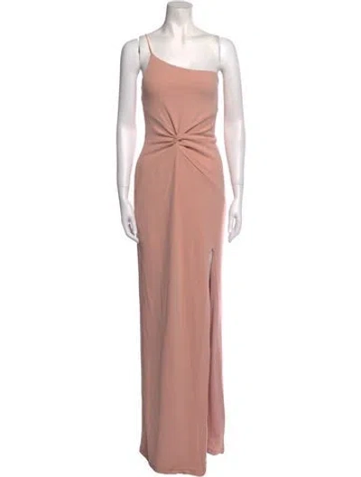 Pre-owned Nookie One-shoulder Long Dress In Pink