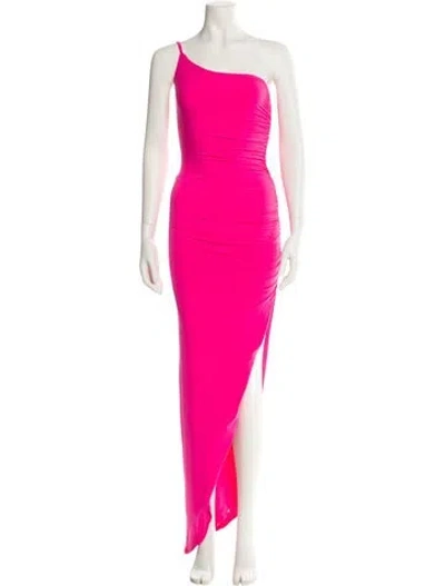 Pre-owned Nookie One-shoulder Long Dress In Pink