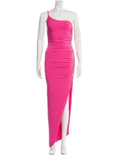 Pre-owned Nookie One-shoulder Long Dress In Pink