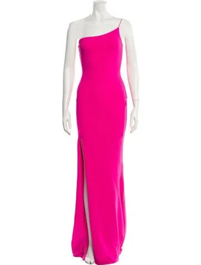 Pre-owned Nookie One-shoulder Long Dress In Pink
