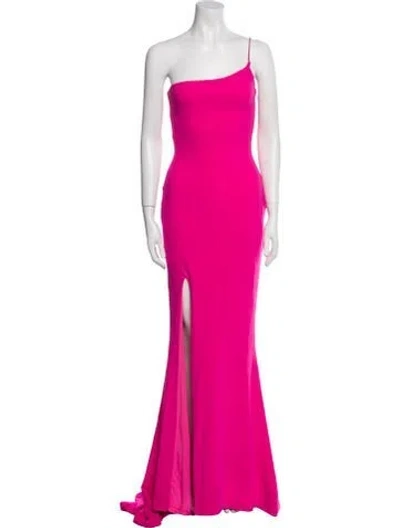 Pre-owned Nookie One-shoulder Long Dress In Pink