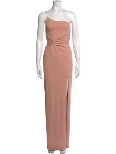 Pre-owned Nookie One-shoulder Long Dress In Pink