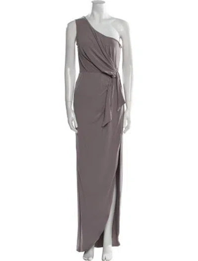 Pre-owned Nookie One-shoulder Long Dress In Purple