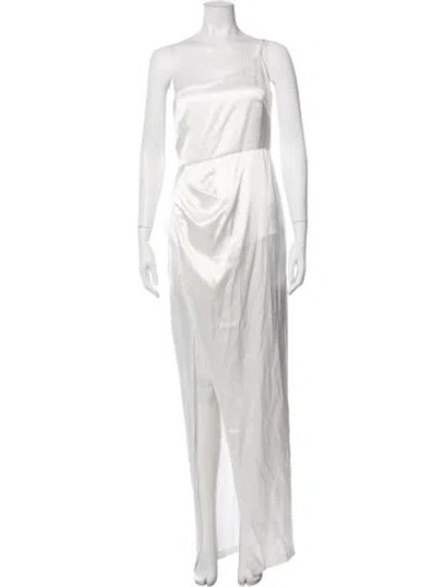 Pre-owned Nookie One-shoulder Long Dress W/ Tags In Gray