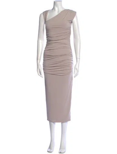 Pre-owned Nookie One-shoulder Midi Length Dress W/ Tags In Pink