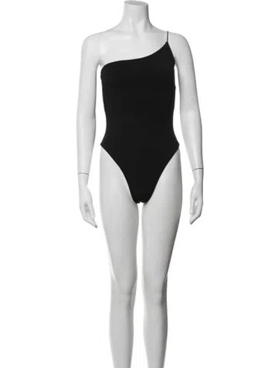 Pre-owned Nookie One-shoulder Sleeveless Bodysuit W/ Tags In Black
