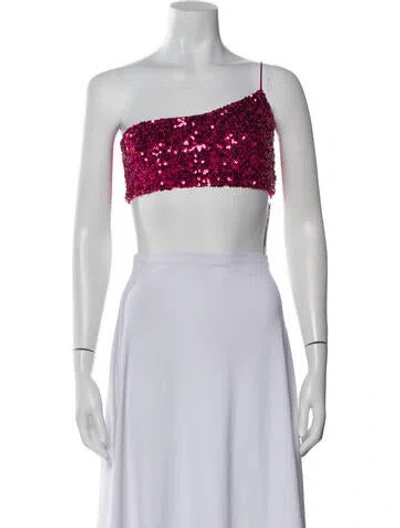 Pre-owned Nookie One-shoulder Sleeveless Crop Top W/ Tags In Blue