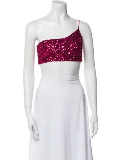 Pre-owned Nookie One-shoulder Sleeveless Crop Top W/ Tags In Multi