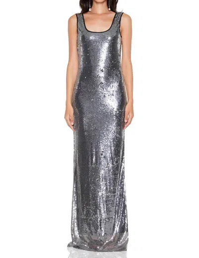 Nookie Oracle Maxi Dress In Smoke In Metallic