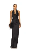 Nookie Penelope Drape Gown In Black