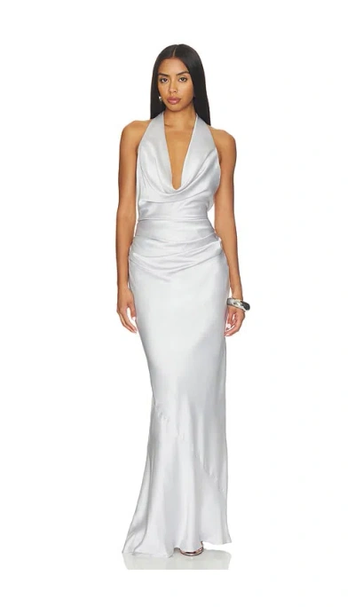 Nookie Penelope Drape Gown In Gray