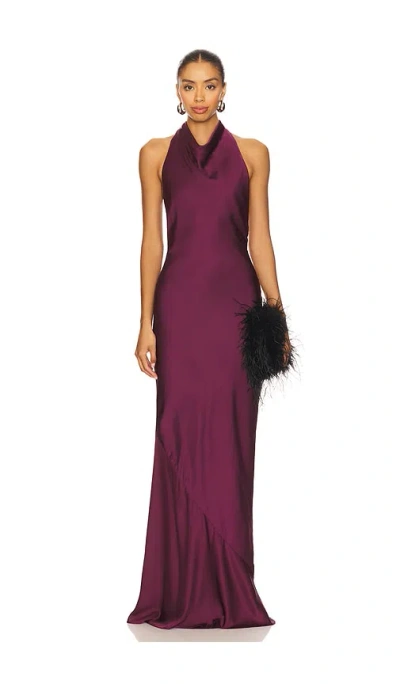 Nookie Penelope Halter Gown In Purple