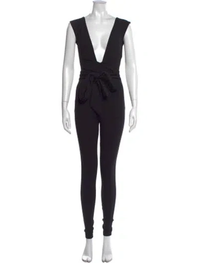 Pre-owned Nookie Plunge Neckline Jumpsuit W/ Tags In Black