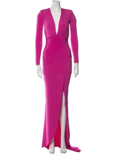 Pre-owned Nookie Plunge Neckline Long Dress W/ Tags In Pink