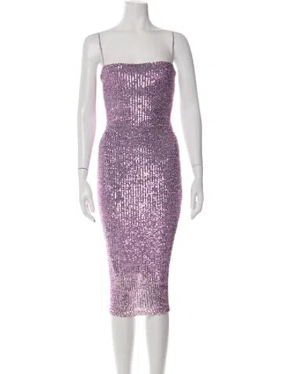 Pre-owned Nookie Printed Knee-length Dress In Purple
