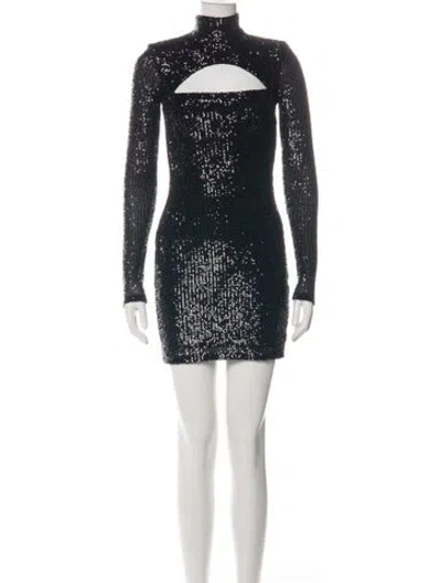 Pre-owned Nookie Printed Mini Dress In Green
