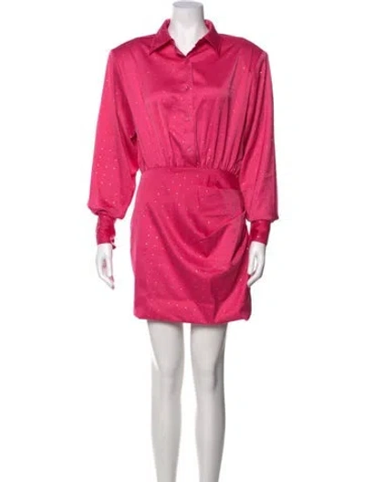 Pre-owned Nookie Printed Mini Dress In Pink