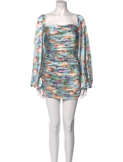 Pre-owned Nookie Printed Mini Dress W/ Tags In Blue