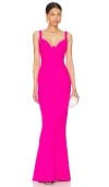 Nookie Romance Gown In Fuchsia